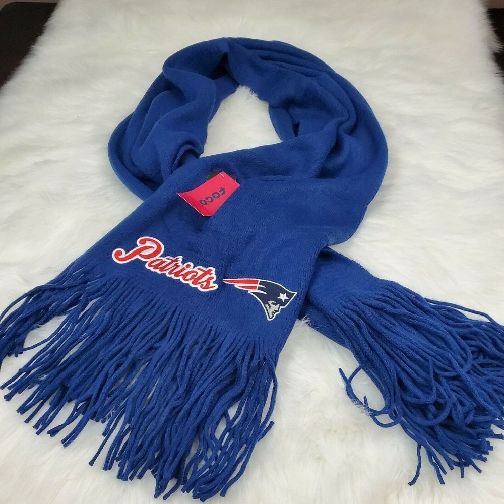 New England Patriots NFL 81" x 27" FOCO Blue Oversized Fringed Blanket Scarf